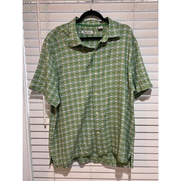 Tommy Bahama 100% Silk Short Sleeve Button Up Shirt - Size‎ XXL